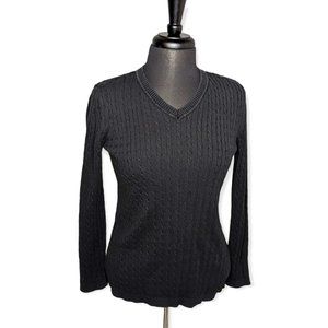 In Due Time Black Maternity Sweater Size Small